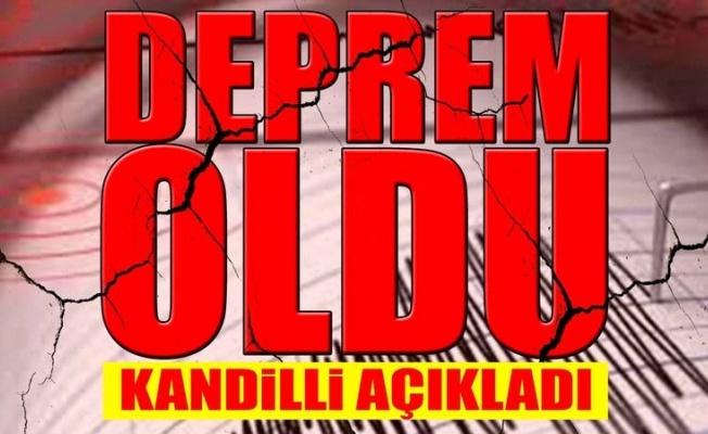 Akdeniz'de deprem...